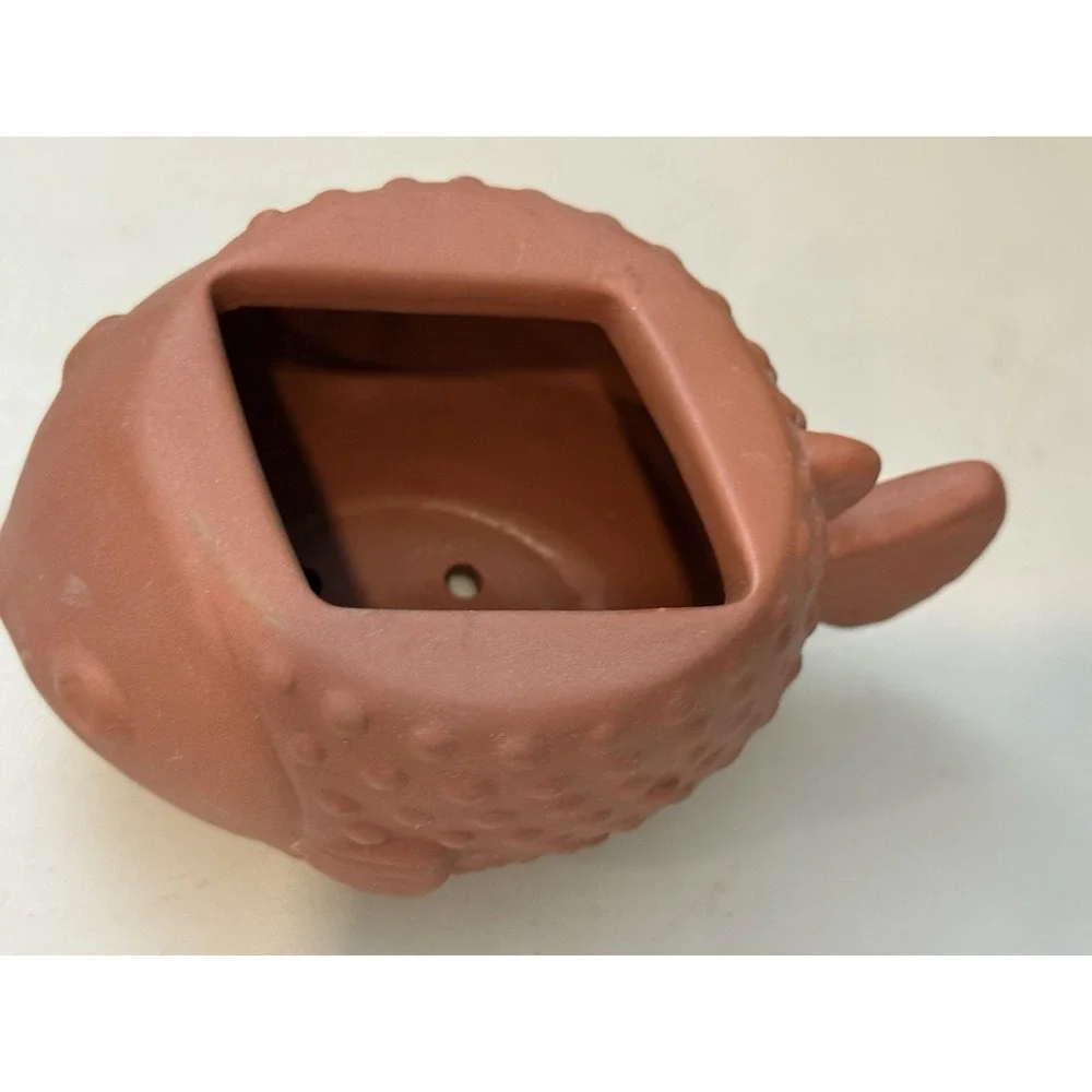 New Bath & Body Works Terra Cotta Puffer Fish Foam Soap Holder